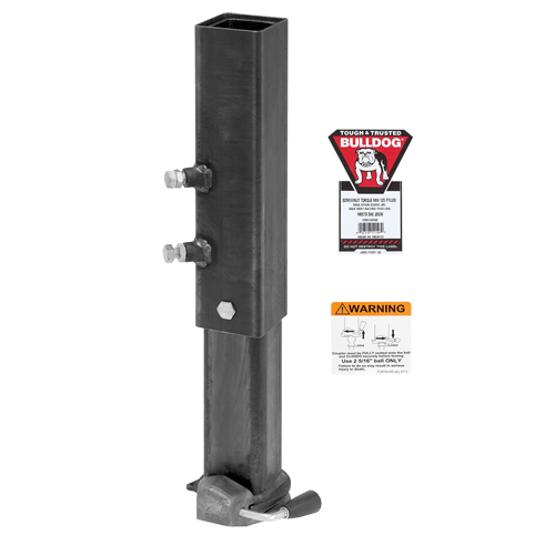 BULLDOG 1289140300 BX1® Gooseneck Coupler, 2-5/16 in. Diameter, 30,000 lbs. Capacity, Square