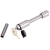 Reese Towpower 7005600 Trailer Hitch Lock, Fits 1-1/4 in. & 2 in. Receivers, 1/2 in. & 5/8 in. Pin Diameter, Dogbone Style, Chrome