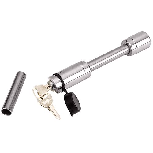 Reese Towpower 7005600 Trailer Hitch Lock, Fits 1-1/4 in. & 2 in. Receivers, 1/2 in. & 5/8 in. Pin Diameter, Dogbone Style, Chrome