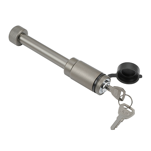 Reese 7092330 Tactical™ Trailer Hitch Lock, Fits 2 in. & 2-1/2 in. Receivers, 5/8 in. Pin Diameter, Dogbone Style, Pewter