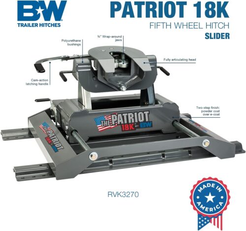 B&W RVK3270 Patriot 18K Slider 5th Wheel Hitch Kit - Image 2