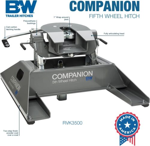 B&W RVK3500 Companion 5th Wheel Hitch Kit For Turnoverball - Image 2