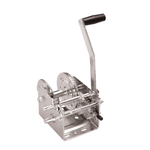 Fulton 142401 Trailer Winch, Two-Speed, 2,000 lbs. Capacity, No Strap