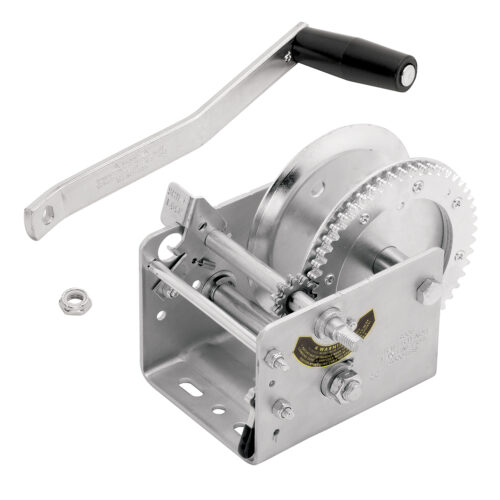 Fulton 142414 Trailer Winch, Two-Speed, 2,600 lbs. Capacity, No Strap