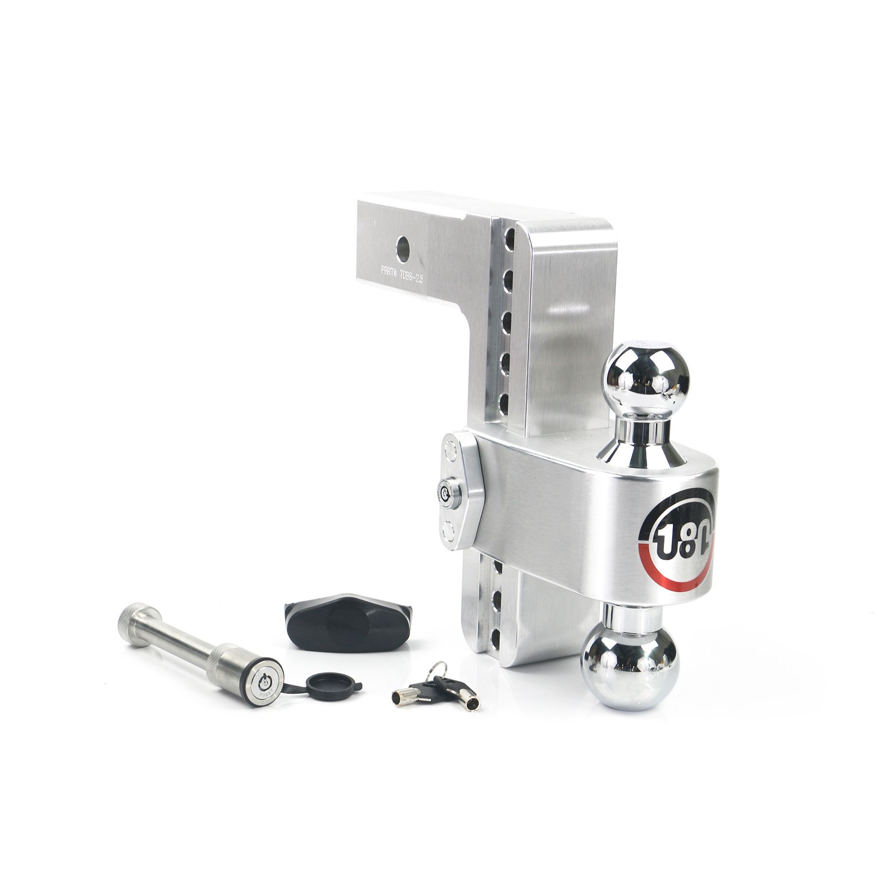 Weigh Safe Turnover Ball 8" Drop Hitch with 2.5" Shank Keyed Alike WS05 Included