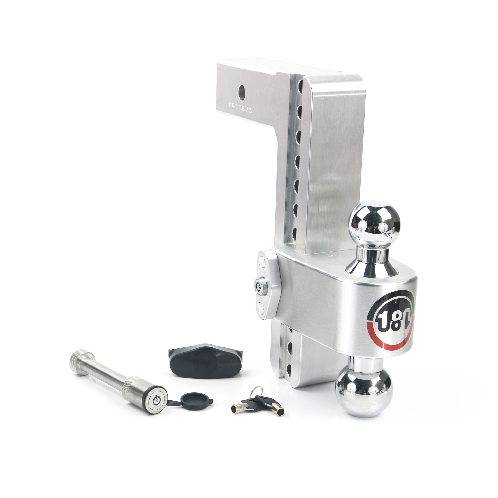 Weigh Safe Turnover Ball 10" Drop Hitch with 2.5" Shank Keyed Alike WS05 Included