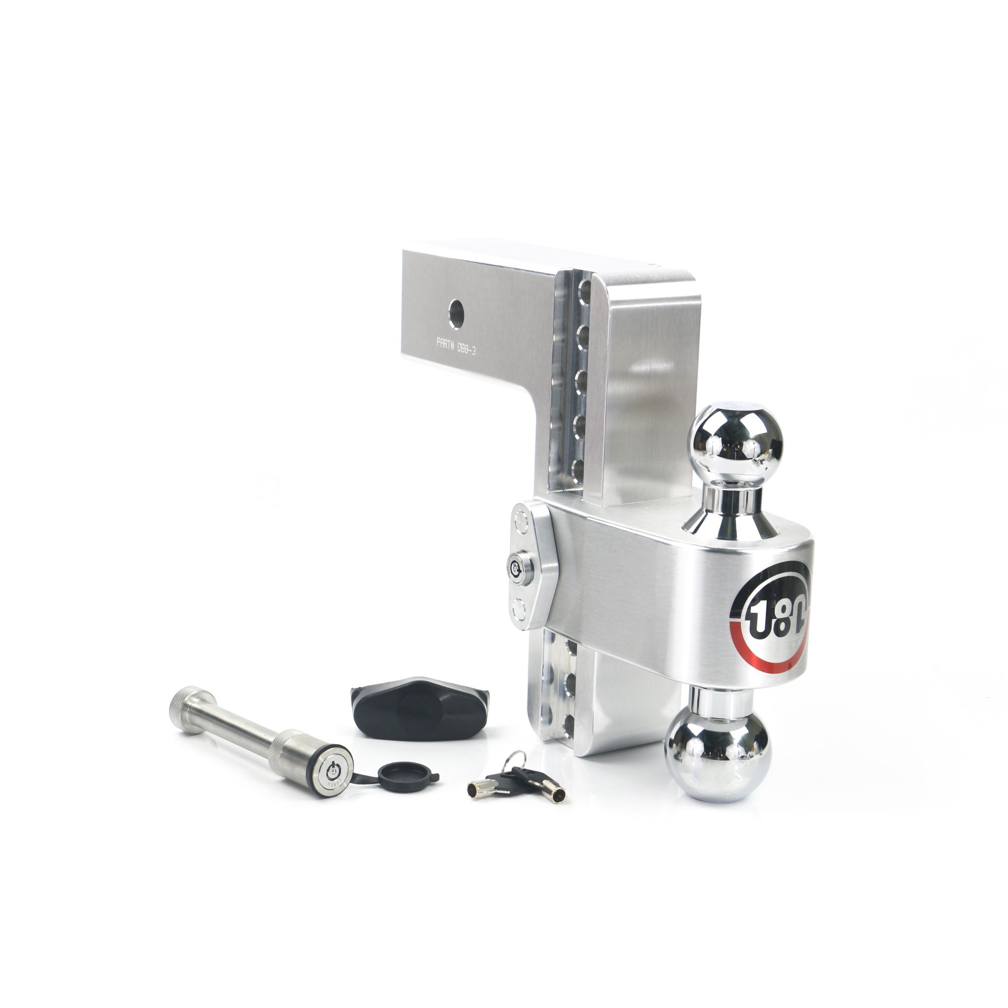 Weigh Safe Turnover Ball 8" Drop Hitch with 3" Shank Keyed Alike WS05 Included