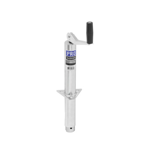 Bulldog Round Trailer Jack EA20000340 A-Frame 2,000 lbs Topwind, Bolt-On