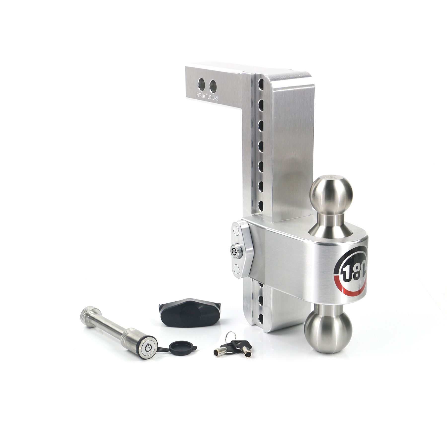 Weigh Safe Turnover Ball 10" Drop Hitch with 2" Shank Keyed Alike WS05 Included