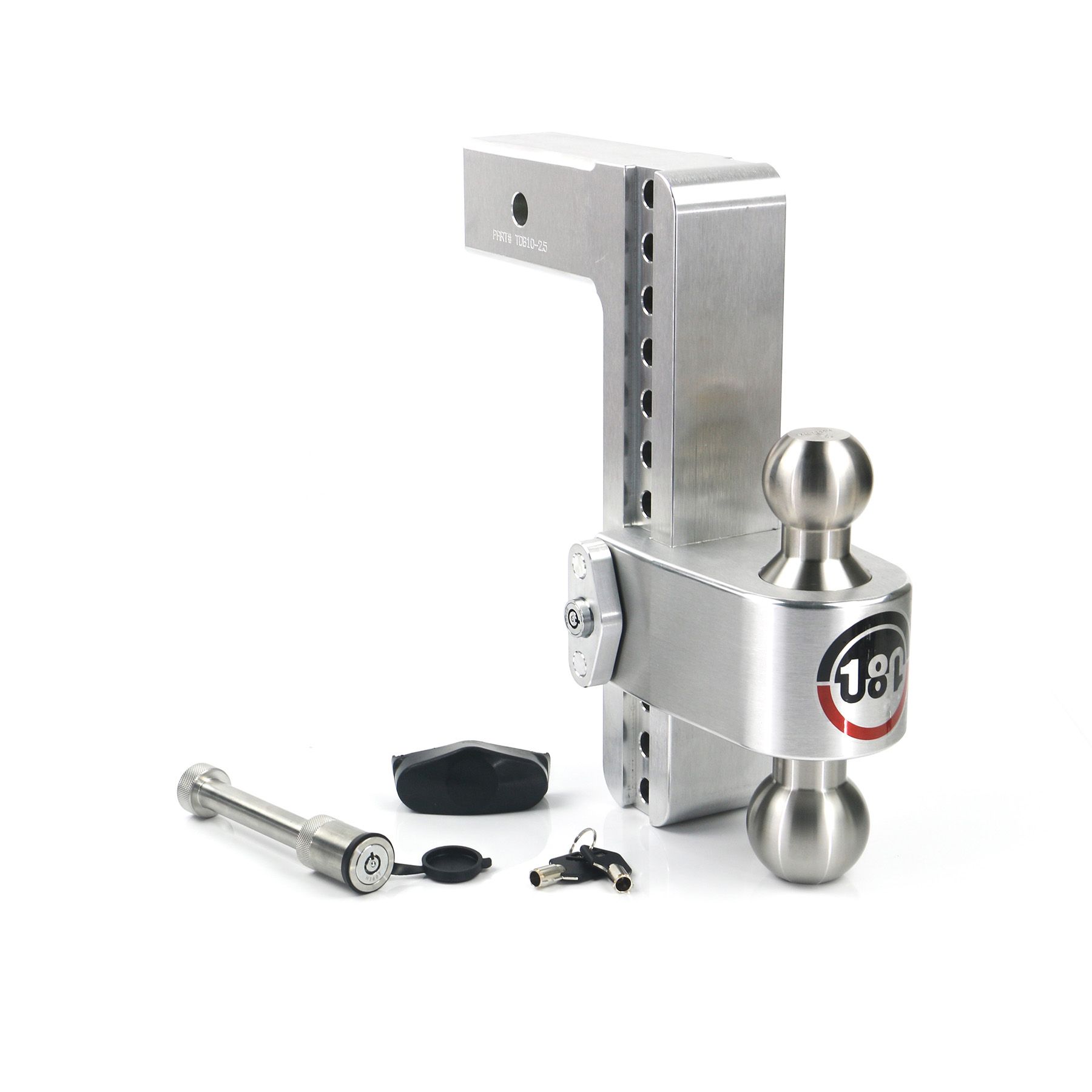 Weigh Safe Turnover Ball 10" Drop Hitch with 2.5" Shank Keyed Alike WS05 Included