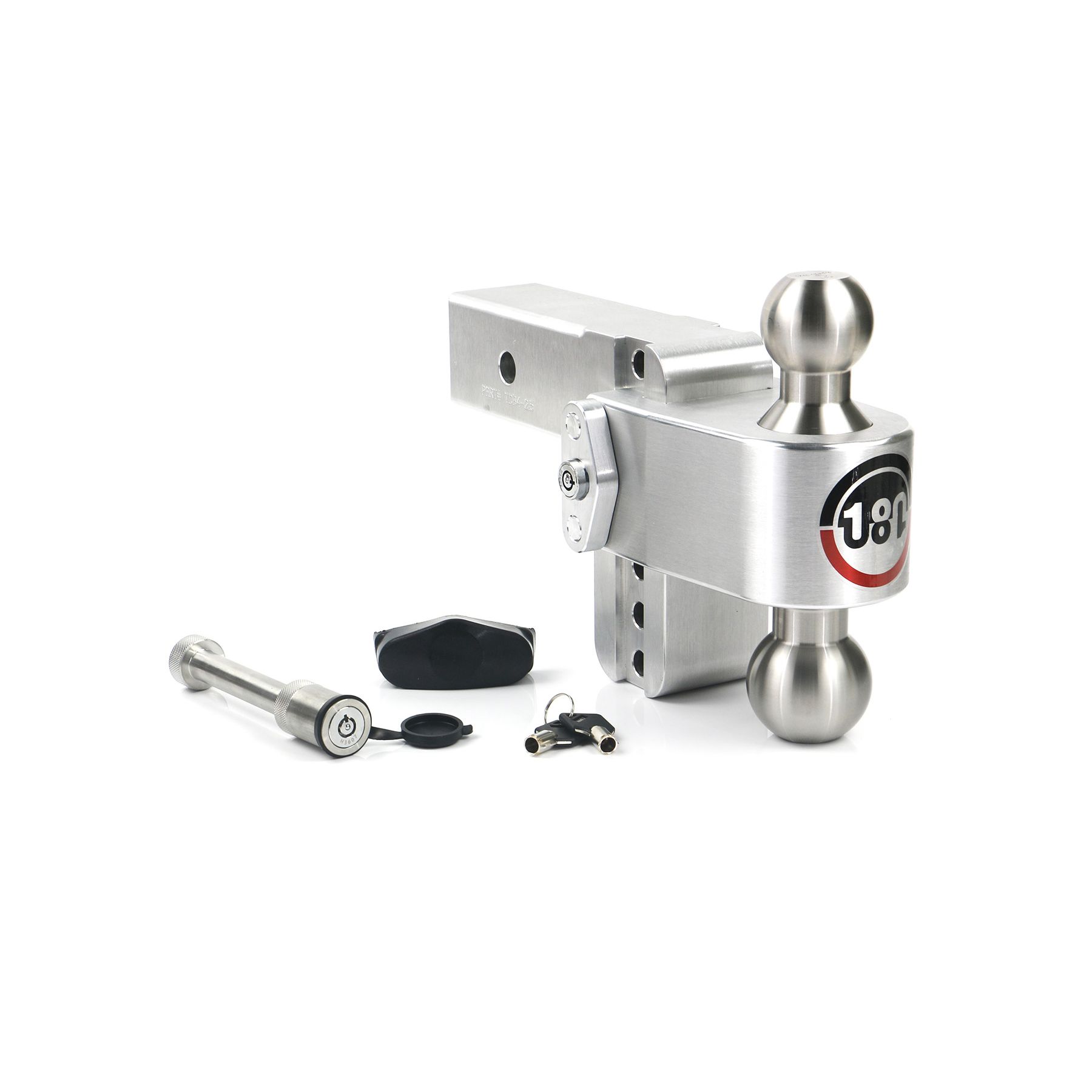 Weigh Safe Turnover Ball 4" Drop Hitch with 2.5" Shank Keyed Alike WS05 Included