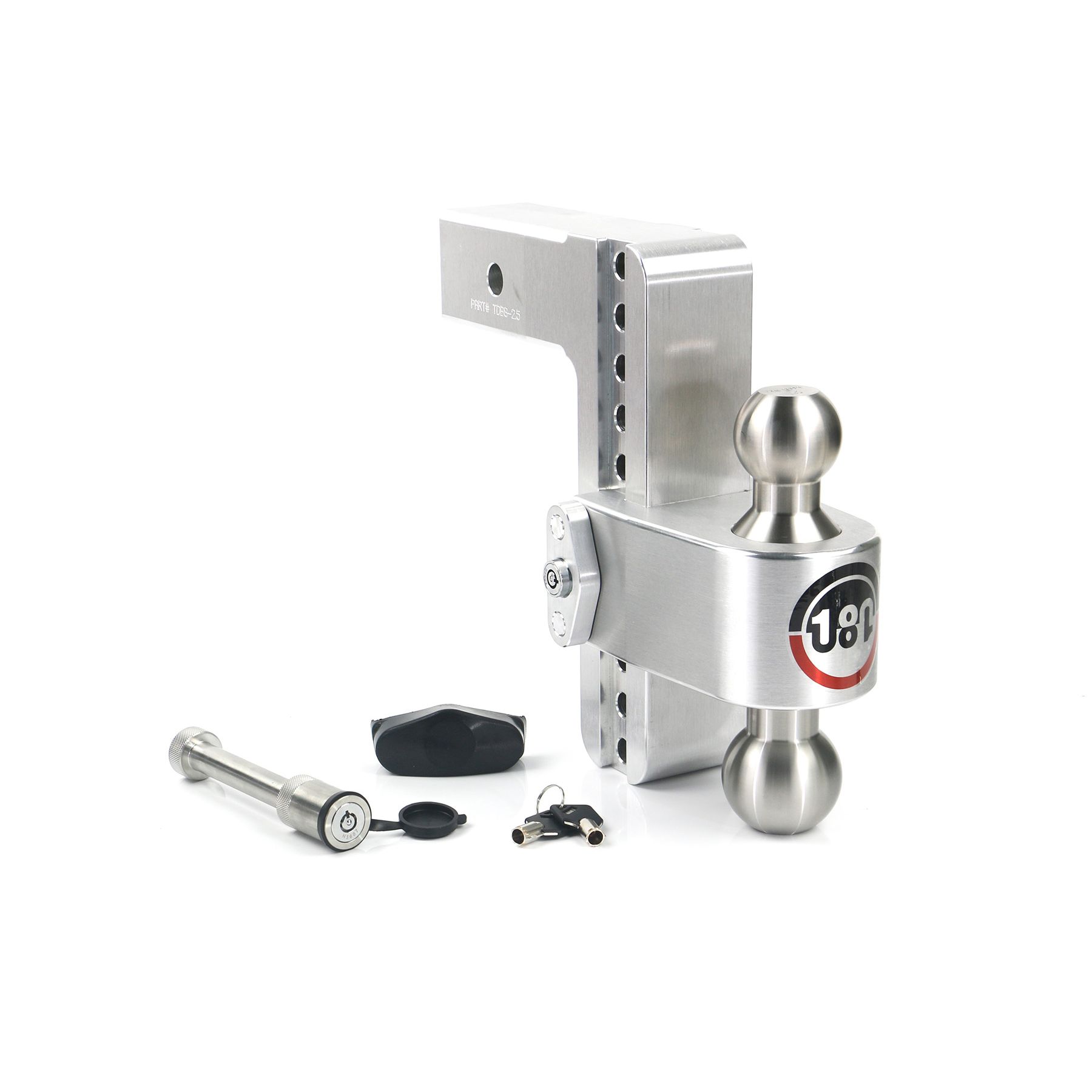 Weigh Safe Turnover Ball 8" Drop Hitch with 2.5" Shank Keyed Alike WS05 Included