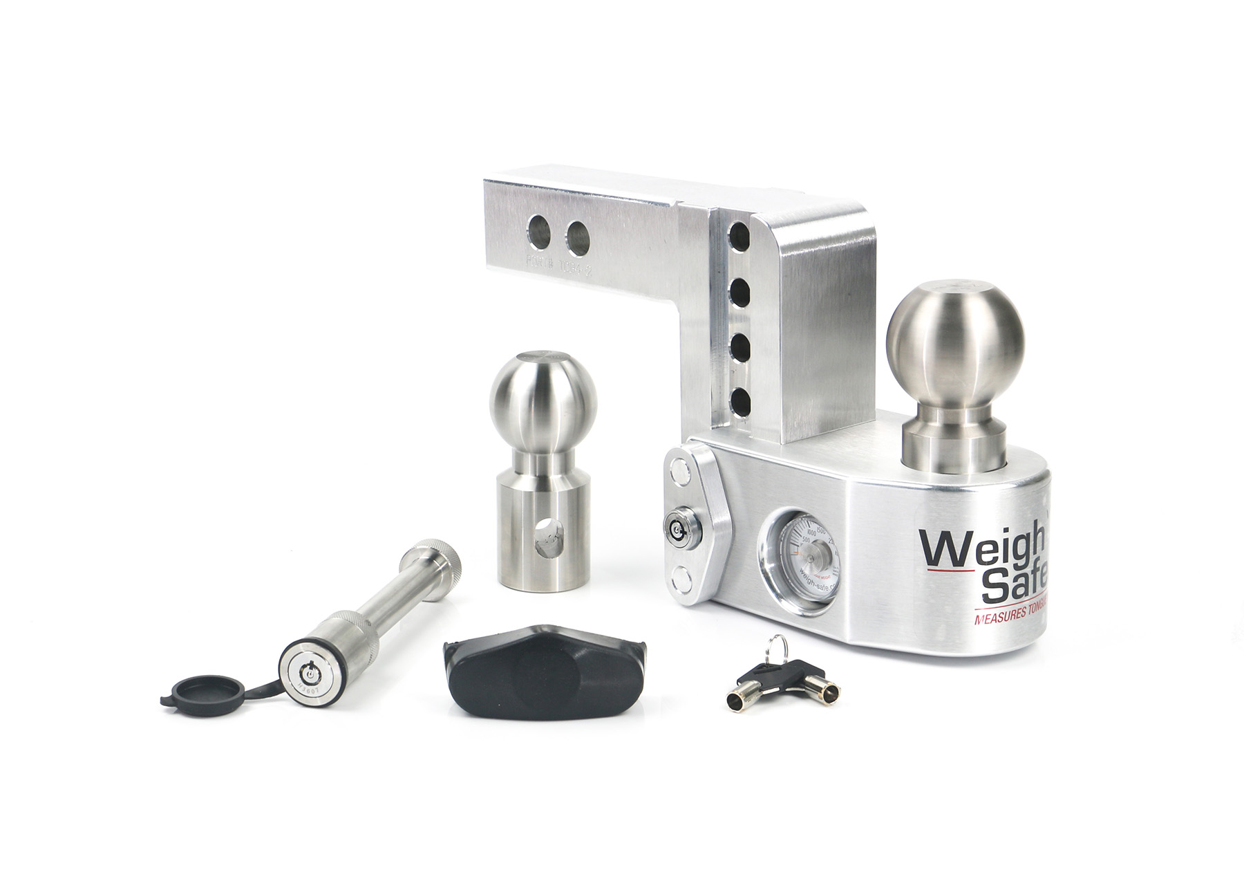 Weigh Safe WS4-2-KA 4" Drop Hitch with 2" Shank Keyed Alike 