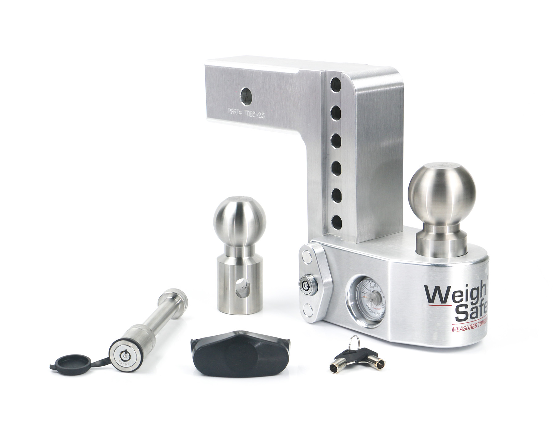 Weigh Safe WS6-2.5-KA 6" Drop Hitch with 2.5" Shank Keyed Alike
