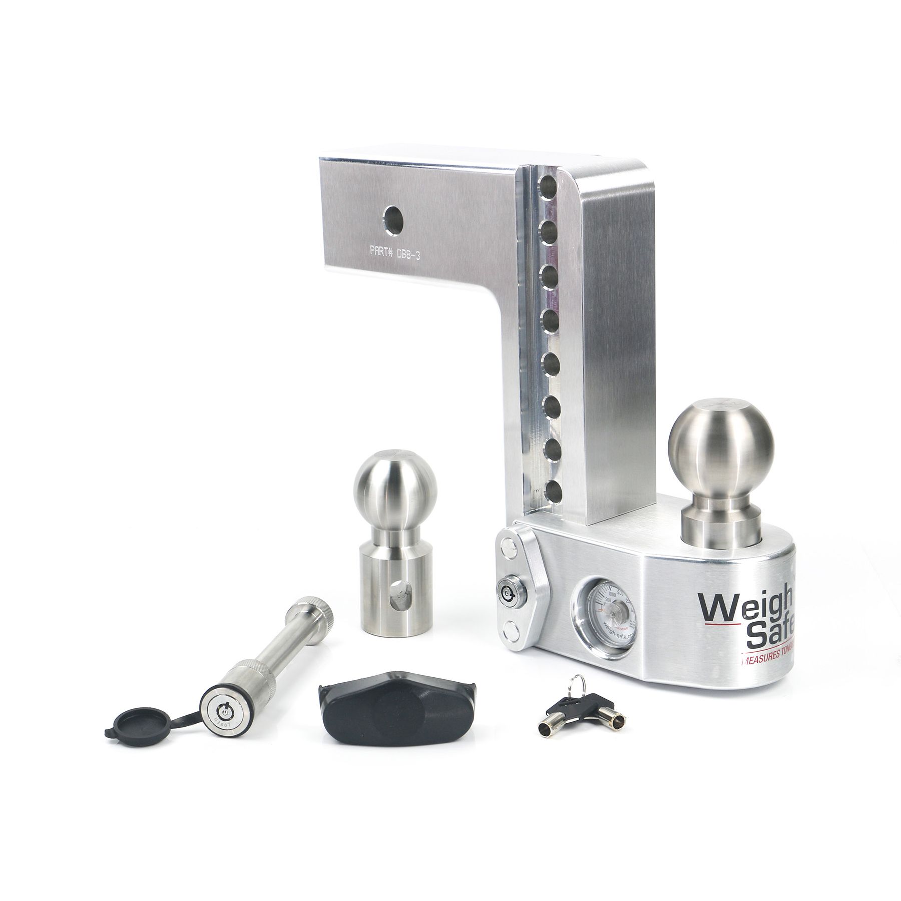 Weigh Safe 8" Drop Hitch with 3" Shank Keyed Alike WS05 Included