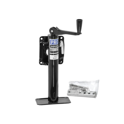 Fulton Utility Trailer Jack 1400300303, Side Mount, 2,000 lbs. Top Wind, Bolt-On