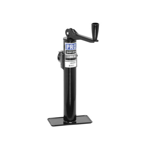 Bulldog Round Trailer Jack 1400400303, Side Mount, 2,000 lbs. Topwind, Weld-On