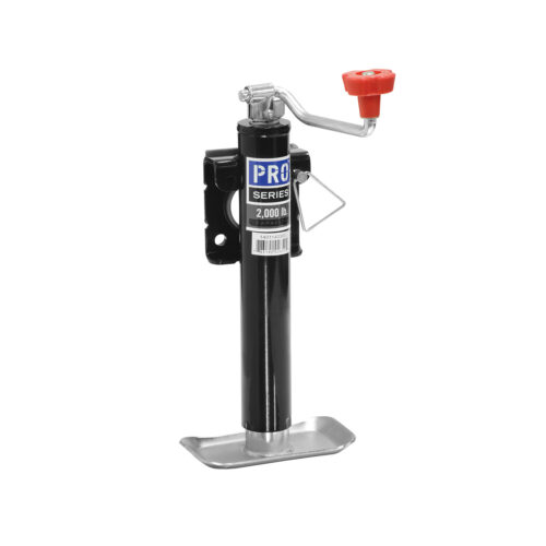 Bulldog Round Trailer Jack 1401140303, Side Mount, 2,000 lbs. Topwind, Weld-On