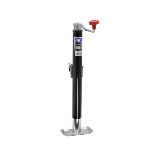 Bulldog Round Trailer Jack 1401200303, Side Mount, 2,000 lbs. Topwind, Weld-On