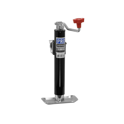 Bulldog Round Trailer Jack 1401460303, Side Mount, 5,000 lbs. Topwind, Weld-On