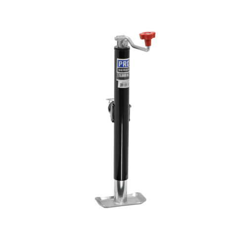 Bulldog Round Trailer Jack 1401480303, Side Mount, 5,000 lbs. Topwind, Weld-On