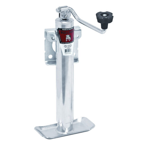Bulldog Round Trailer Jack 151464, Side Mount, 2,000 lbs. Topwind, Weld-On
