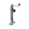 Bulldog Round Trailer Jack 158451, Side Mount, 2,000 lbs. Topwind, Weld-On