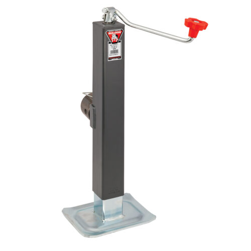 Bulldog Square Trailer Jack 190706, Side Mount, 8,000 lbs. Topwind, Weld-On