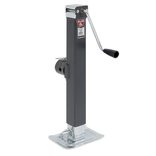 Bulldog Square Trailer Jack 190758, 8,000 lbs.Capacity, Sidewind, Weld-On