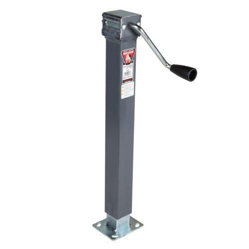 Bulldog Square Trailer Jack 195368, 5,000 lbs.Capacity, Sidewind, Weld-On