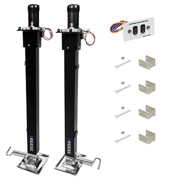 Reese Fifth Wheel Landing Gear 500708, 8,000 lbs. Lift Capacity, 36 in. Travel