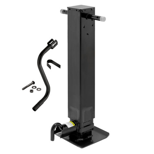 Bulldog Square Trailer Jack 1400950376, Side Mount, 12,000k Sidewind, Weld-On