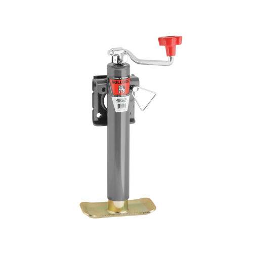 Bulldog Round Trailer Jack 171401, Side Mount, 5,000 lbs. Topwind, Weld-On