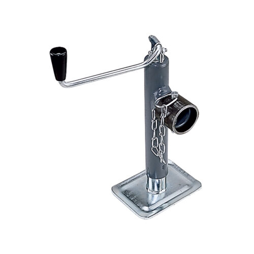 Bulldog Round Trailer Jack 198100, Side Mount, 7,000 lbs. Topwind, Weld-On