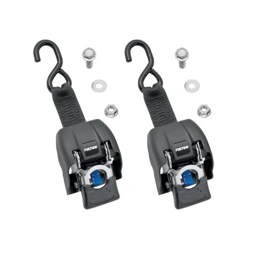 Fulton Retractable Transom Tie Down, 2060266 2" x 43", 600 lbs. Capacity, (2 pack)