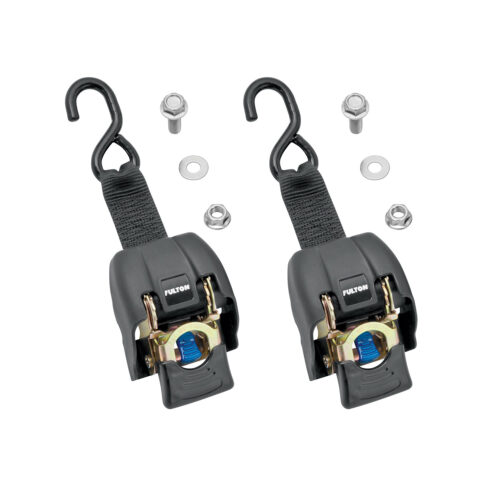Fulton Retractable Transom Tie Down, 2060366 2" x 43", 833 lbs. Capacity, Zinc (2 pack)