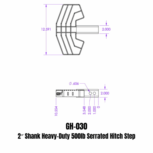 GEN-Y Hitch - Serrated Hitch Step - GH-030;Tongue Weight:500