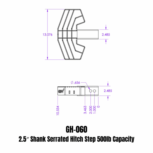 GEN-Y Hitch - Serrated Hitch Step - GH-060;Tongue Weight:500